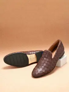 Ruosh Men Textured Formal Slip-On Shoes