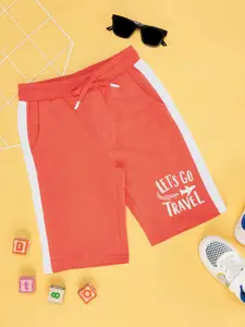 Pantaloons Junior Boys Typography Printed Mid-Rise Shorts