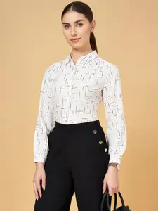 Annabelle by Pantaloons Abstract Printed Formal Shirt