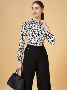 Annabelle by Pantaloons Abstract Printed Formal Shirt