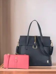 Baggit Structured Handheld Bag with Wallet