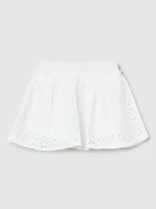 max Girls Pure Cotton Flared Mini Skirts