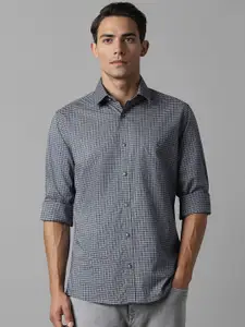 Louis Philippe Sport Slim Fit Micro Checked Casual Shirt
