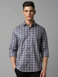 Louis Philippe Sport Slim Fit  Checked Pure Cotton Casual Shirt