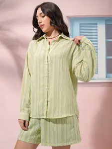 Tokyo Talkies Relaxed Fit Shirt With Shorts Co-Ords