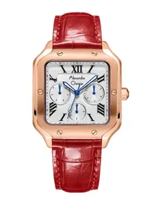 Alexandre Christie Women Dial & Leather Straps Analogue Multi Function Watch 2B18BFLRGSLRE