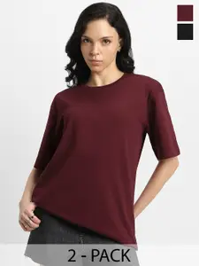 JUNEBERRY Pack Of 2 Pure Cotton T-shirts