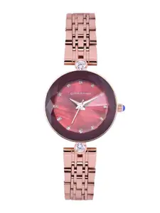 GIORDANO Women Embellished Dial & Bracelet Style Straps Analogue Watch GZ-60014-11