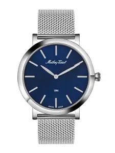 Mathey-Tissot Men Swiss Made Blue Sunburst Dial Classic Analog Watch - H7916ABU