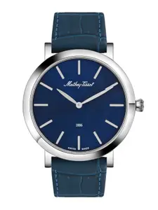 Mathey-Tissot Swiss Made Men Dial Leather Textured Straps Analogue Watch H7916ALBU
