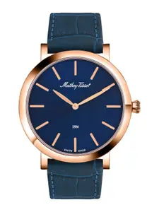 Mathey-Tissot Swiss Made Men Dial Leather Straps Analogue Watch H7916PLBU