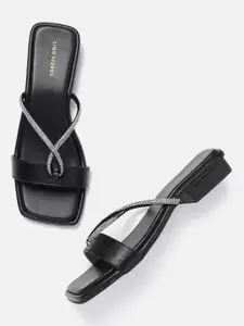 Lino Perros Embellished Open Toe Flats