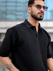 Maniac Polo Collar Cotton Oversized Casual T-shirt