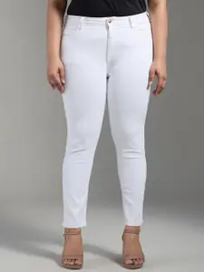 20Dresses Women Plus Size White SS24 ELPP Jeans Skinny Fit Mid-Rise Stretchable Jeans
