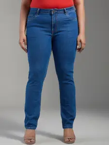 20Dresses Women Plus Size Blue SS24 ELPP Jeans Slim Fit High-Rise Stretchable Jeans