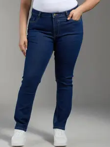 20Dresses Women Plus Size Blue SS24 ELPP Jeans Slim Fit High-Rise Stretchable Jeans
