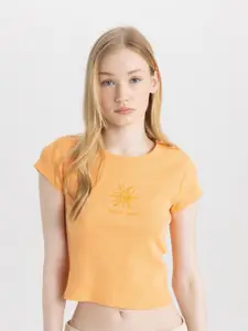 DeFacto Round Neck Casual T-shirt