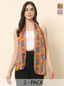 Trend Arrest Women Printed Scarf Pack Of 2