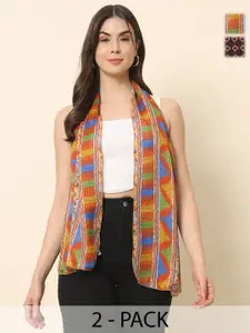 Trend Arrest Women Printed Scarf Pack Of 2