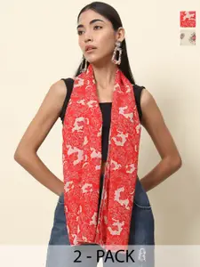 Trend Arrest Women Printed Scarf Set of 2 scarves