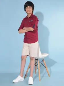 Crimsoune Club Boys Classic Slim Fit Pure Cotton Casual Shirt