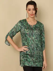 AKIMIA Botanical Printed Straight Kurti