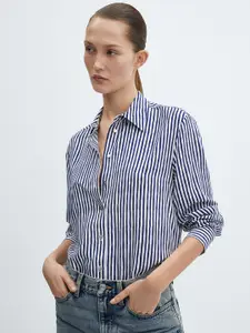 MANGO Women Opaque Striped Casual Shirt