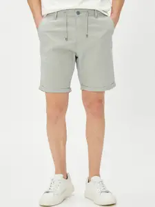 Koton Men Mid-Rise Linen Cotton Shorts