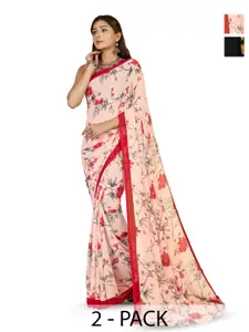 ANAND SAREES Pack of-2 Floral  Printed Saree