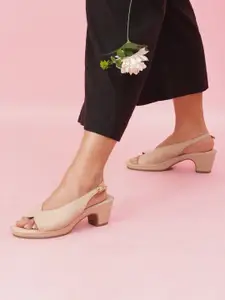Sherrif Shoes Peep Toes Block Heels