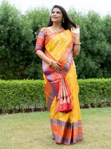 SGF11 Woven Design Zari Pure Silk Heavy Work Kanjeevaram Saree