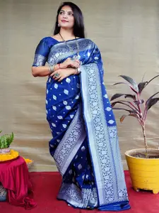 SGF11 Woven Design Zari Pure Silk Kanjeevaram Saree