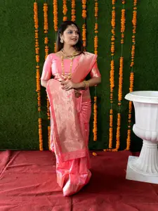 SGF11 Woven Design Zari Pure Silk Heavy Work Kanjeevaram Saree