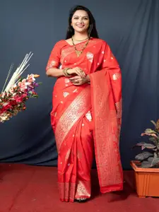 SGF11 Woven Design Zari Pure Silk Kanjeevaram Saree