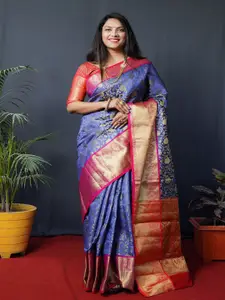 SGF11 Woven Design Zari Pure Silk Kanjeevaram Saree