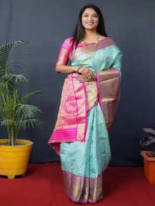 SGF11 Woven Design Zari Pure Silk Kanjeevaram Saree