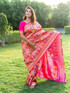 SGF11 Woven Design Zari Pure Silk Paithani Saree