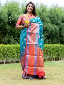 SGF11 Woven Design Zari Pure Silk Heavy Work Kanjeevaram Saree