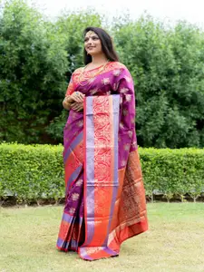 SGF11 Woven Design Zari Pure Silk Heavy Work Kanjeevaram Saree