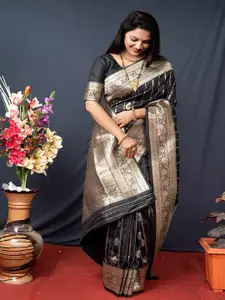 SGF11 Woven Design Zari Pure Silk Kanjeevaram Saree
