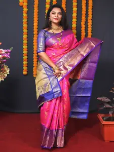 SGF11 Woven Design Zari Pure Silk Kanjeevaram Saree
