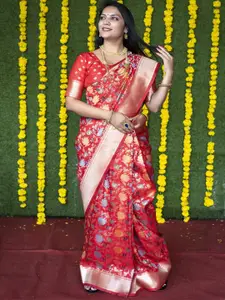 SGF11 Woven Design Zari Pure Silk Kanjeevaram Saree
