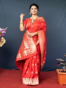 SGF11 Woven Design Zari Pure Silk Kanjeevaram Saree