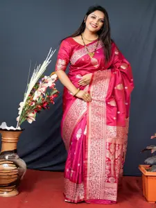 SGF11 Woven Design Zari Pure Silk Kanjeevaram Saree