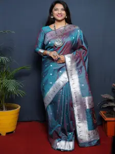 SGF11 Woven Design Pure Zari Heavy Work Paithani Kanjeevaram Silk Saree