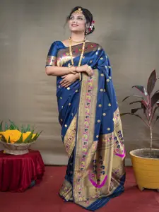 SGF11 Woven Design Pure Zari Heavy Work Paithani Kanjeevaram Silk Saree