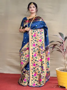 SGF11 Woven Design Pure Zari Heavy Work Paithani Kanjeevaram Silk Saree