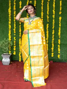 SGF11 Woven Design Zari Pure Silk Kanjeevaram Saree