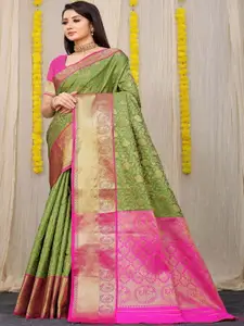 SGF11 Woven Design Zari Pure Silk Kanjeevaram Saree