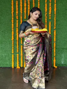 SGF11 Woven Design Heavy Zari Work Kanjeevaram Silk Saree